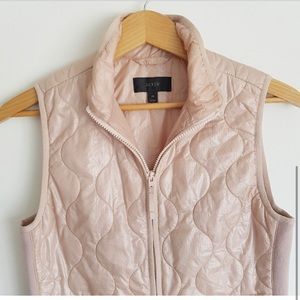 J. CREW Blush Pink Thin Puffy Layering Vest XS